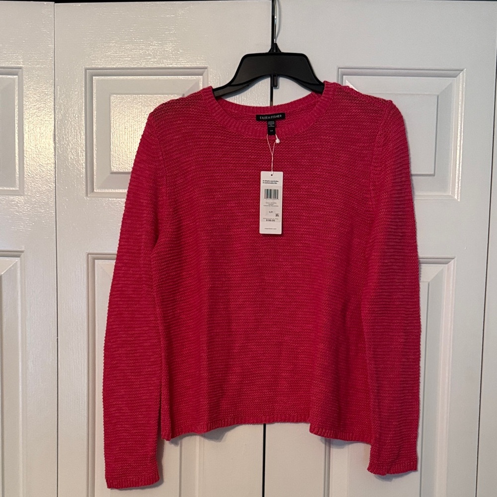 NWT Eileen Fisher Pink Knit Sweater size Small